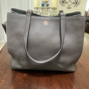 Dagne Dover Allyn leather large tote in color graphite